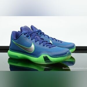 Nike Kobe X 10 Emerald City Seatle Seahawks Blue Green Size 7